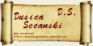 Dušica Sečanski vizit kartica